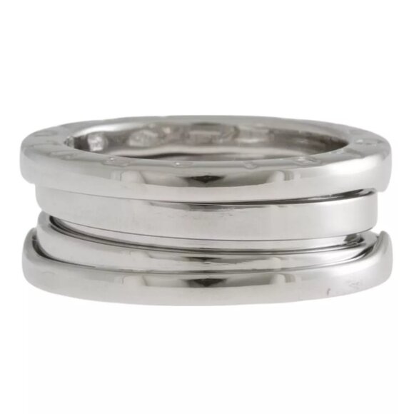 BVLGARI Ring US 4 3/4 EU48 K18 white gold B-zero.1 3 bands used - Picture 4 of 7
